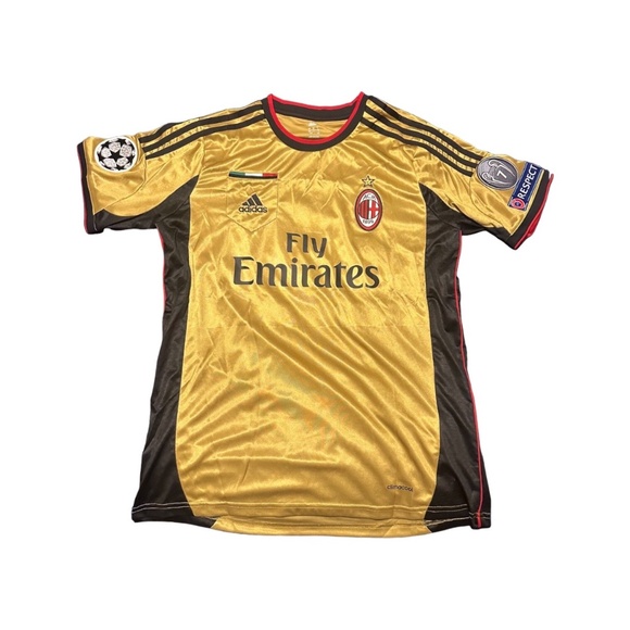2013/14 AC MILAN third kit GOLD jersey KAKA soccer football jersey - Picture 1 of 2